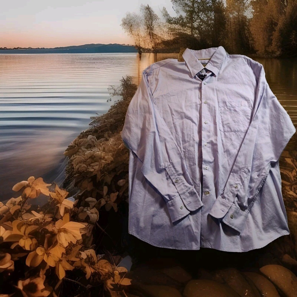 Robert‎ Talbott Sz XL Purple Cotton Long Sleeve Shirt 1081
